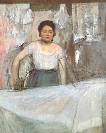 Edgar Degas, La repasseuse (La stiratrice), ca1869, Monaco (link esterno)