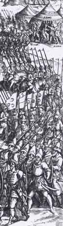 F. Valegio, illustrazione per il canto XVII della Gerusalemme liberata, part. (Venezia, 1625)